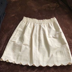 JCREW Woman’s White Linen Skirt Size 2